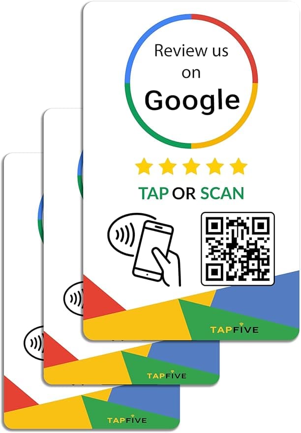 TapFive Google Review Cards